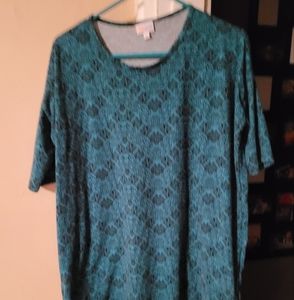 LuLaRoe Teal/Black Tunic Size XS